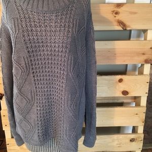 Weatherproof Vintage XL cable knit sweater grey